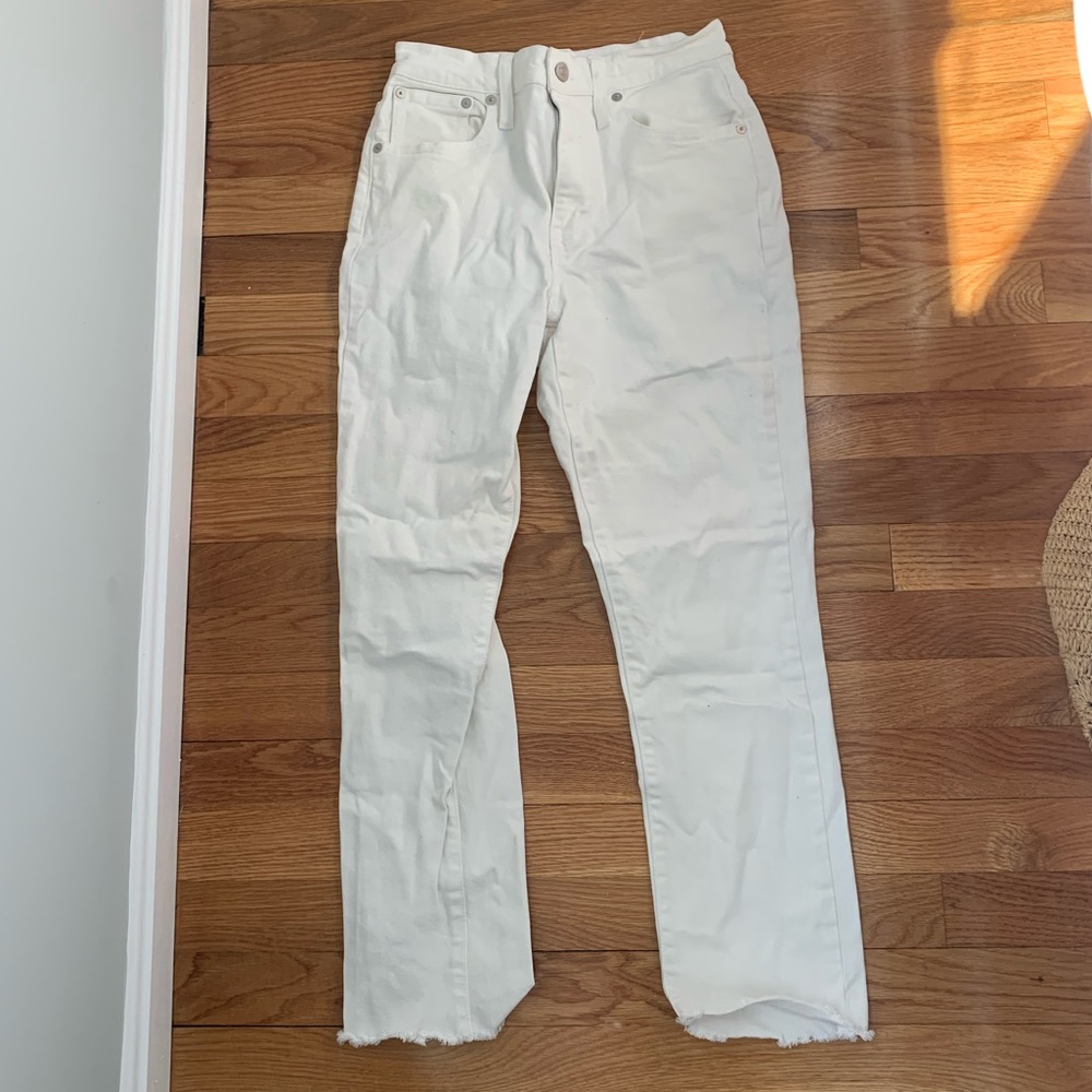 Madewell High-rise Slim Crop Boyfriend Jean white